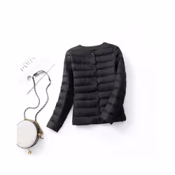 2024 New Winter and Autumn Fashion Women Liner Duck Down Jacket Female - M, Black