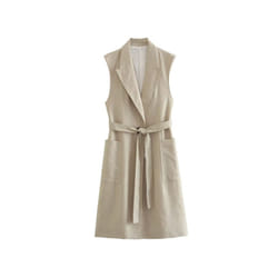 Fashion Vest New 2024 Women Waistcoat Mid-Length Spring Autumn Casual - S, 6354