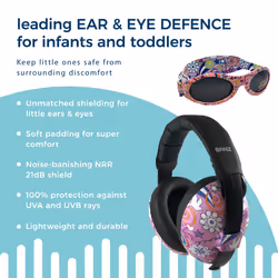 Baby Earmuffs & Sunglasses 0-36 Months - Noise Cancelling & UV Protection