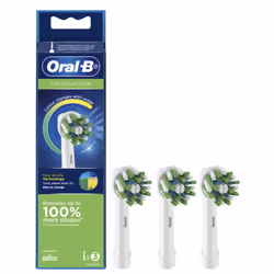 Oral B - CrossAction Replacement Head Electric Toothbrush x3
