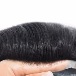 Toupee for Men Ultra Thin Skin PU Men Hair Replacement System Indian Human Hairpieces 0.04-0.06MM Thin Poly Mens Toupee Hair Units V-Looped Male Hair