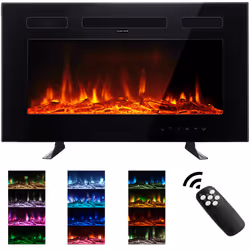 Ultra-Thin Electric Fireplace Low Noise - 76cm/30"