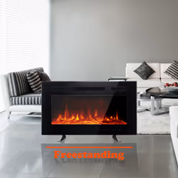 Ultra-Thin Electric Fireplace Low Noise - 76cm/30"