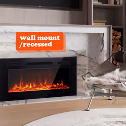 Ultra-Thin Electric Fireplace Low Noise - 76cm/30"