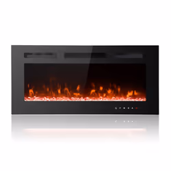 Ultra-Thin Electric Fireplace Low Noise - 102cm/40"