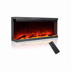 M.C.Haus 3-Sided Stereo Electric Fireplace Heating - 44cm H x 102cm W x 20cm D