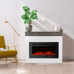 Modern Electric Fireplace Adjustable Flame Colours - 12 colour flames, 5 level adjustments, remote control