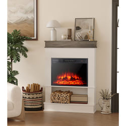 Modern Electric Fireplace Adjustable Flame Colours - 23-inch stove core, energy saving with overheat protection