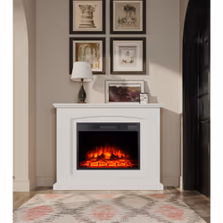 Modern Electric Fireplace Adjustable Flame Colours - 900/1800W dual power low noise operation with overheat protection functi ...