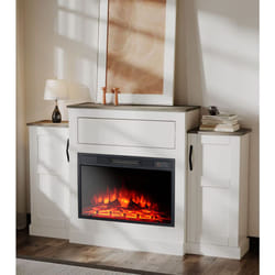 M.C.Haus. Electric Fireplace with Storage, Adjustable Heater,TV Stand