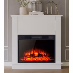 M.C.Haus Electric Fireplace Suite 23" with Wood Srround