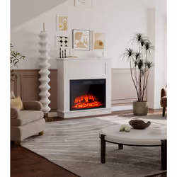M.C.Haus Electric Fireplace Suite 23" with Wood Srround