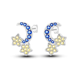 Earring 925 Sterling Silver Heart Hoop Earrings Stud Earrings Silver Women Star Butterfly Earrings for Women Jewelry - KTE173
