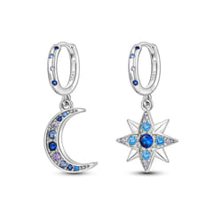Earring 925 Sterling Silver Heart Hoop Earrings Stud Earrings Silver Women Star Butterfly Earrings for Women Jewelry - KTE027