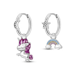 Earring 925 Sterling Silver Heart Hoop Earrings Stud Earrings Silver Women Star Butterfly Earrings for Women Jewelry - KTE007