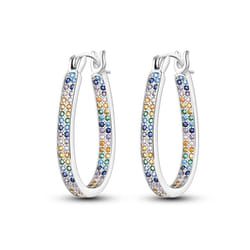 Earring 925 Sterling Silver Heart Hoop Earrings Stud Earrings Silver Women Star Butterfly Earrings for Women Jewelry - KTE185