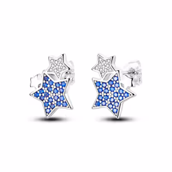 Earring 925 Sterling Silver Heart Hoop Earrings Stud Earrings Silver Women Star Butterfly Earrings for Women Jewelry - KTE143