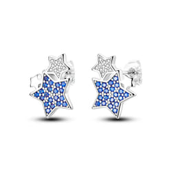 Earring 925 Sterling Silver Heart Hoop Earrings Stud Earrings Silver Women Star Butterfly Earrings for Women Jewelry - KTE143
