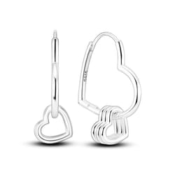 Earring 925 Sterling Silver Heart Hoop Earrings Stud Earrings Silver Women Star Butterfly Earrings for Women Jewelry - KTE081