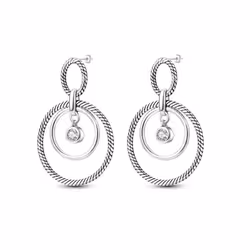 Earring 925 Sterling Silver Heart Hoop Earrings Stud Earrings Silver Women Star Butterfly Earrings for Women Jewelry - KTE054
