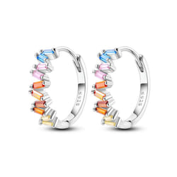 Earring 925 Sterling Silver Heart Hoop Earrings Stud Earrings Silver Women Star Butterfly Earrings for Women Jewelry - KTE132