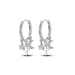 Earring 925 Sterling Silver Heart Hoop Earrings Stud Earrings Silver Women Star Butterfly Earrings for Women Jewelry - KTE141