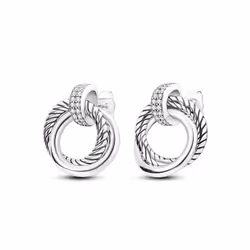 Earring 925 Sterling Silver Heart Hoop Earrings Stud Earrings Silver Women Star Butterfly Earrings for Women Jewelry - KTE125