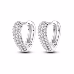 Earring 925 Sterling Silver Heart Hoop Earrings Stud Earrings Silver Women Star Butterfly Earrings for Women Jewelry - KTE120