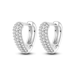 Earring 925 Sterling Silver Heart Hoop Earrings Stud Earrings Silver Women Star Butterfly Earrings for Women Jewelry - KTE120