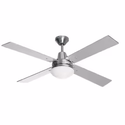 Masterlight Airfusion Quest II, Household blade fan, Chrome, White, Ceiling, Metal, Plywood, 230 RPM, 122 cm