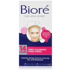 Biore Deep Cleansing Pore Strips for Nose and Face, Pack of 1 (14 combo)