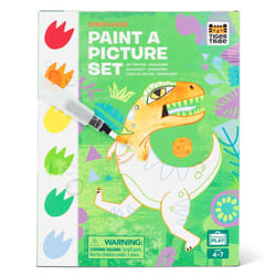 Tiger Tribe Paint-a-Picture Set (Dinosaurs) - 16-Page Dinosaur Painting Book, 6 Paint Colours On Every Page, 1 Magic Water Brush & Sponge