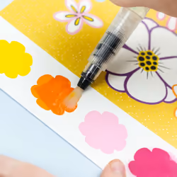Tiger Tribe Paint-a-Picture Set (Butterflies & Flowers) - 16-Page Nature Painting Book, 6 Paint Colours On Every Page, 1 Magic Water Brush & Sponge