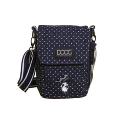 Dog Walking Shoulder Bag Navy Polkadot
