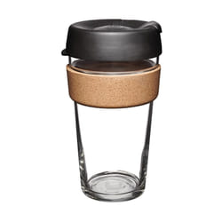 KeepCup Brew Cork Black 454 ml Black, Transparent, Wood