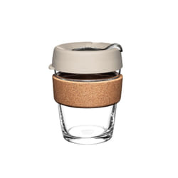 KeepCup 12oz Reusable Coffee Cup. Toughened Glass Cup & Natural Cork Band. 12-Ounce/Medium  Filter - BFIL12