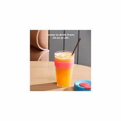 Original Clear, Reusable Plastic Coffee Cup | Splashproof Lid, BPA Free, Barista Grade | Large | 16oz / 454ml | Milk