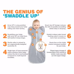 Love To Dream Swaddle UP Original, Grey, Small