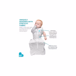 Swaddle Up Transition Bag, Medium (6-8.5kg), Ideal for 20-24C, Patented Zip-Off Wings, Help Baby Transition from Being Swaddled to Arms-Free When