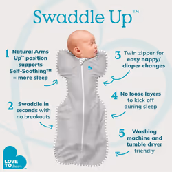 Swaddle UP, Baby Sleeping Bag, Self-Soothing Swaddles for Newborns, Get Longer Sleep, Snug Fit Helps Calm Startle Reflex, New Born Essentials for Baby