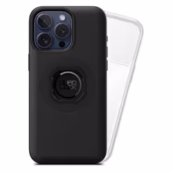 Quad Lock Poncho, Cover, Apple, iPhone 15 Pro Max, 15.5 cm (6.1"), Black, Transparent