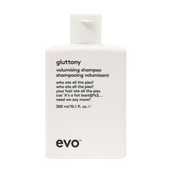 EVO Gluttony Volumising Shampoo - Volumizing Shampoo For All Types Of Hair - Adds Lift  Body Shine  Strength & Elasticity - 300ml / 10.1fl.oz
