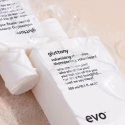 EVO Gluttony Volumising Shampoo - Volumizing Shampoo For All Types Of Hair - Adds Lift  Body Shine  Strength & Elasticity - 300ml / 10.1fl.oz