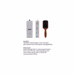 Pete Ionic Paddle Brush - Professional Hair Styling Brush - Detangling, Smoothing & Styling Wooden Brush