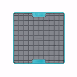LickiMat Tuff Playdate Deluxe, Square, Grey, Turquoise, Polypropylene, Thermoplastic Rubber (TPR), Monochromatic, 200 mm, 200 ...
