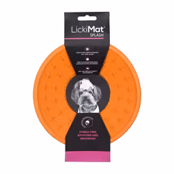 LickiMat LM5101OR-R, Round, Orange, Polypropylene, Monochromatic, Dog