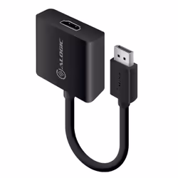 ALOGIC 20cm ACTIVE DisplayPort 1.2 to HDMI Adapter-Male to Female -Supports 4K@60Hz, 0.2 m, DisplayPort, HDMI, Male, Female, ...