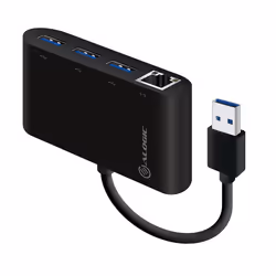 ALOGIC USB 3.0 SuperSpeed 3 Port HUB and Gigabit Ethernet Adapter (Driverless / Plug & Play), Wired, 10,100,1000 Mbit/s, Blac ...