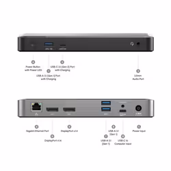 ALOGIC DUPRDX2-100 laptop dock/port replicator Wired USB 3.2 Gen 1 (3.1 Gen 1) Type-C Black, Grey - Additional view 8