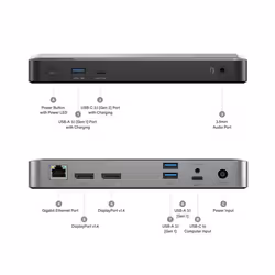 ALOGIC DUPRMX2-100 laptop dock/port replicator Wired USB 3.2 Gen 1 (3.1 Gen 1) Type-C Grey, Black - Additional view 7